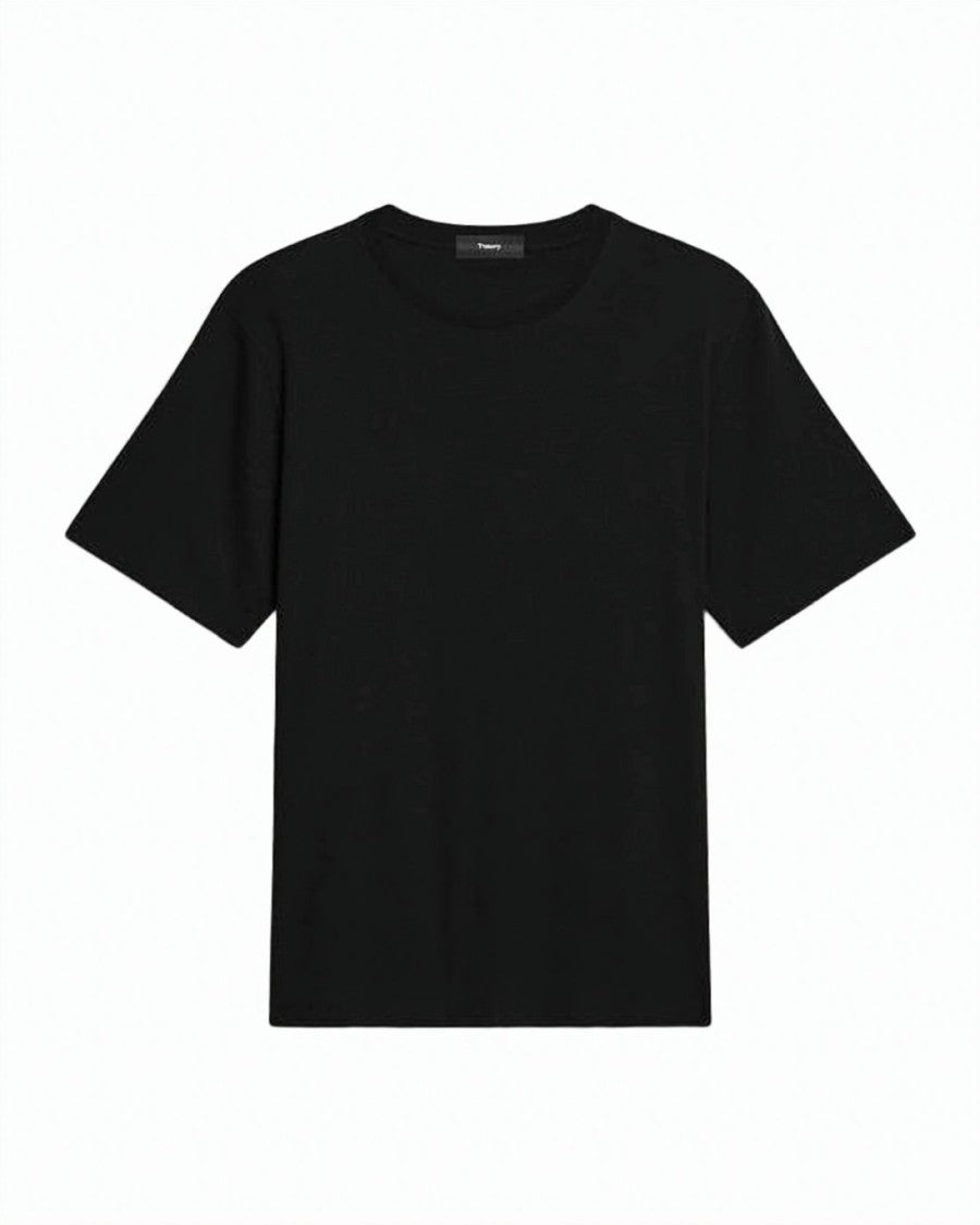 Theory Crew Neck Black T-Shirt With Clean Silhouette