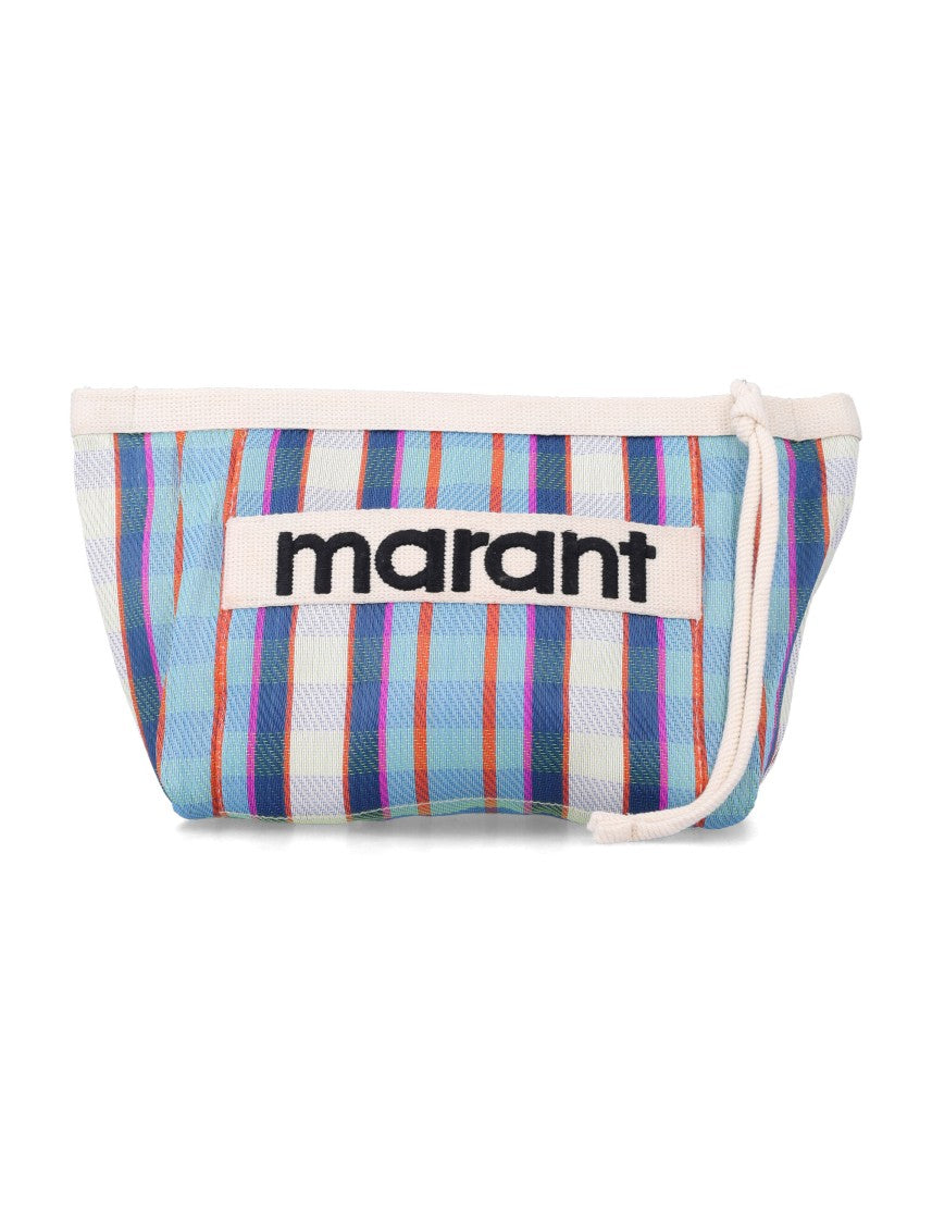 Isabel Marant Striped Nylon Clutch