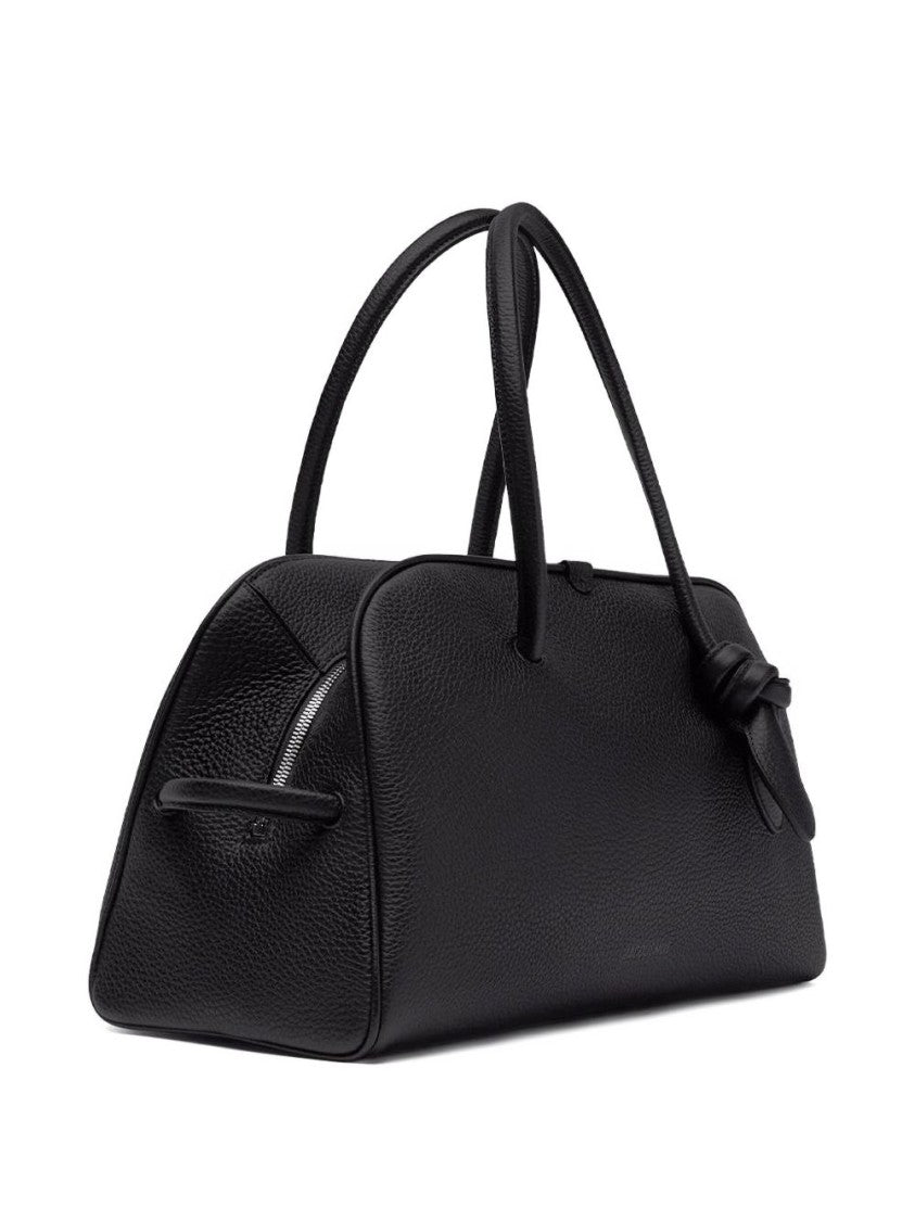 Jacquemus Black Pebbled Texture Knot Silk Bag