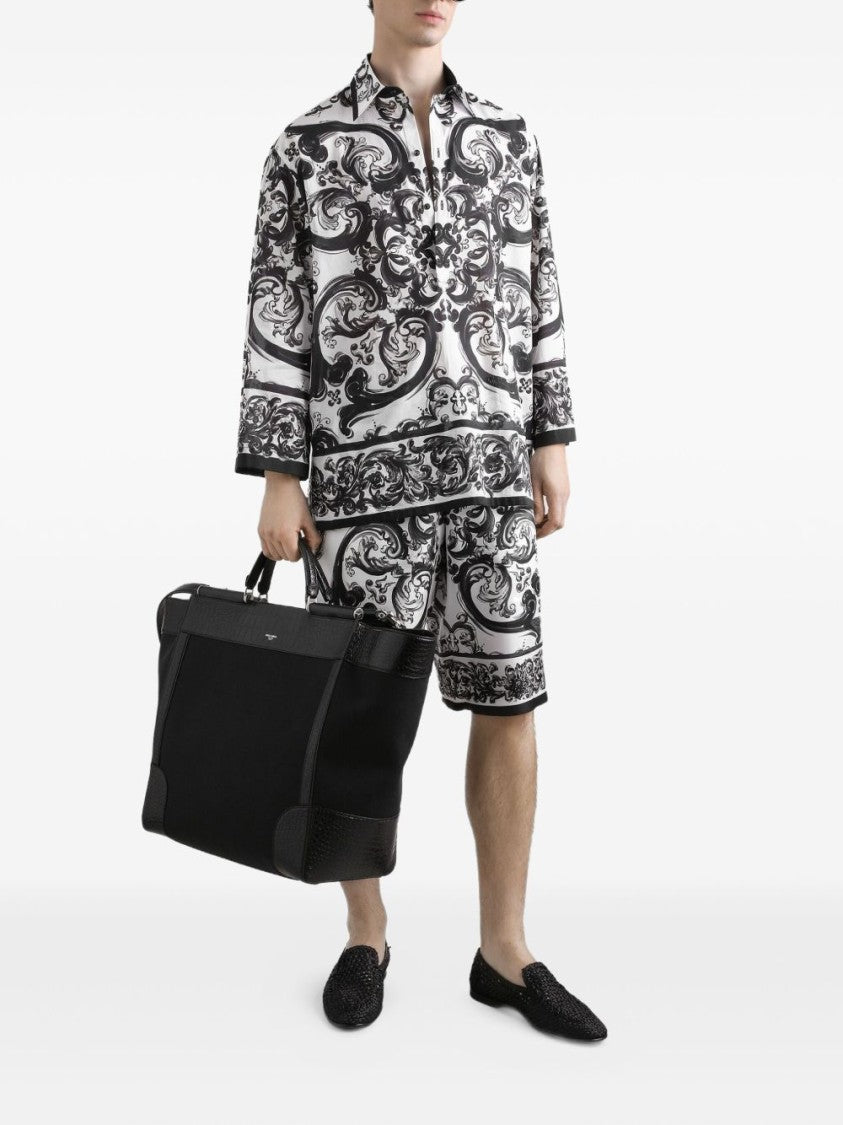 Dolce & Gabbana Bermuda Shorts With Maiolica Print