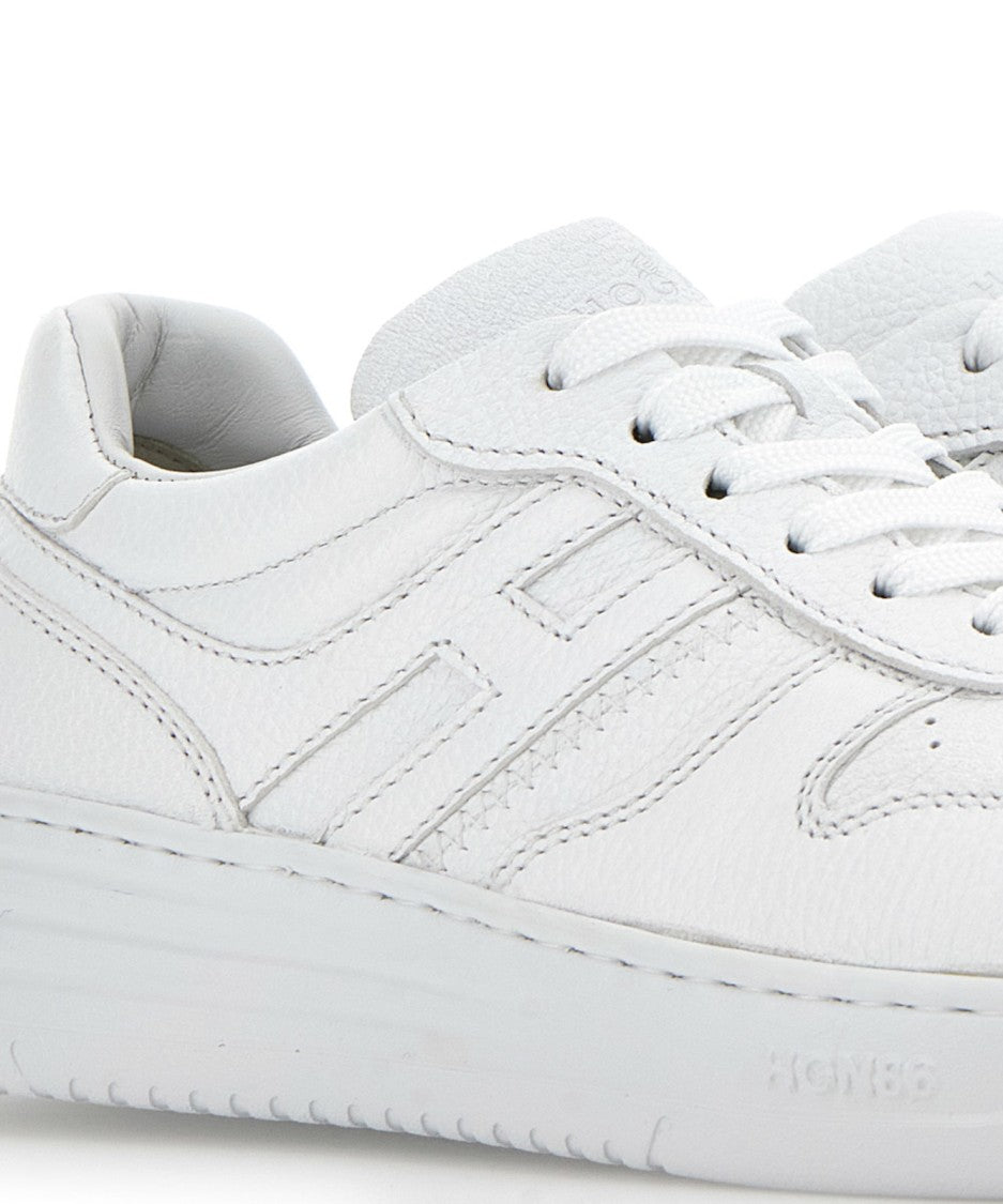 Hogan White Minimalist Low-Top Sneakers