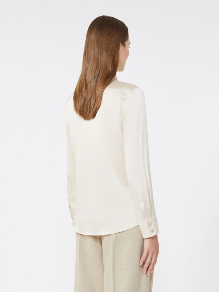 Max Mara Versatile Beige Silk Shirt With Design