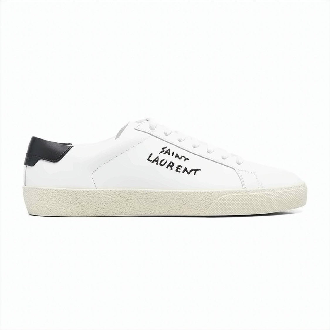 Saint Laurent Low-Top Sneakers In Smooth White Calf Leather