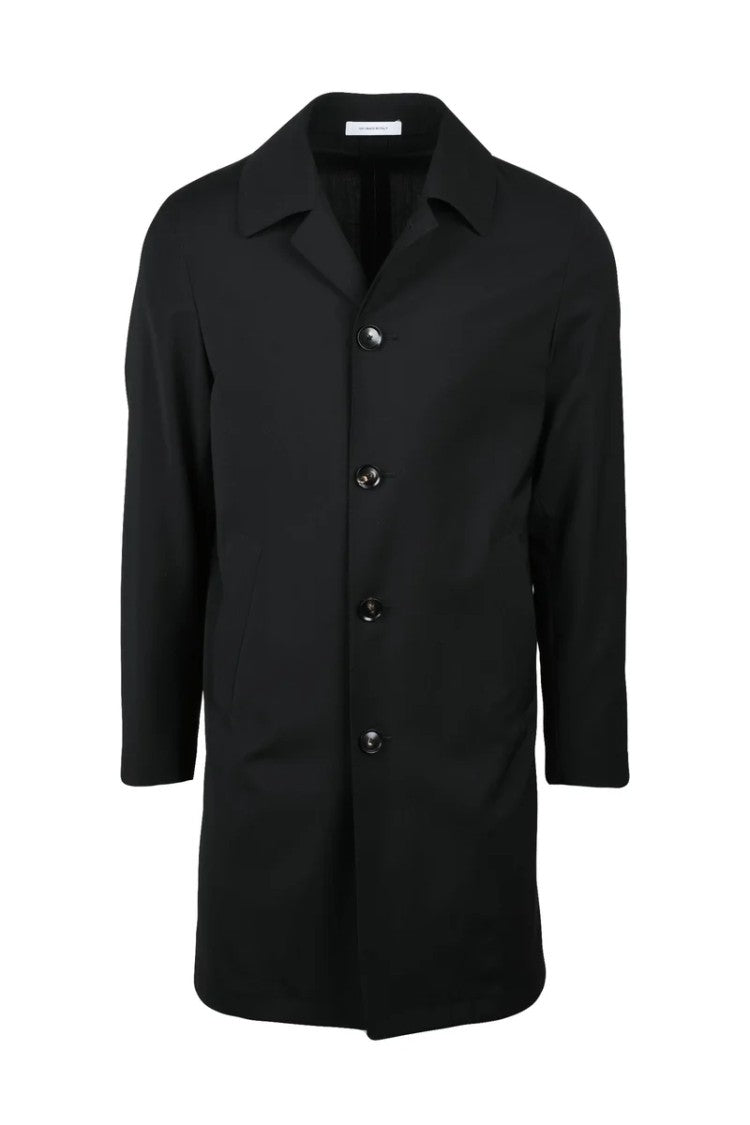 Alberto La Torre Virgin Wool Overcoat - Black
