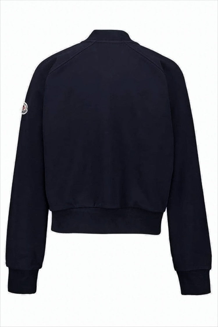 Moncler Cropped Long-Sleeve Cotton Top