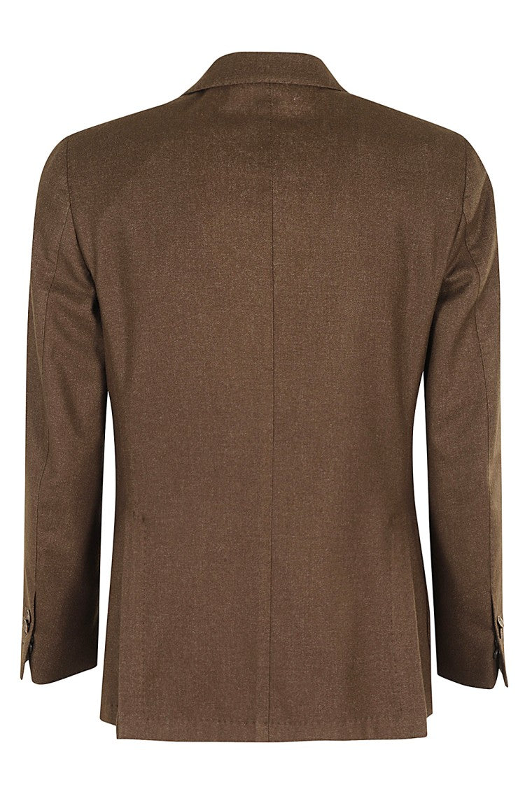 Santaniello Tobaco Garment Dyed Wool Jacket