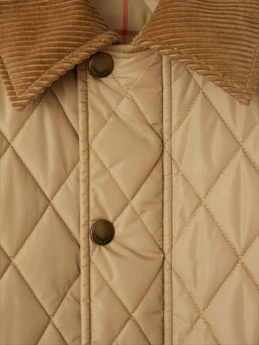 Burberry Cropped Quilted Nylon Jacket