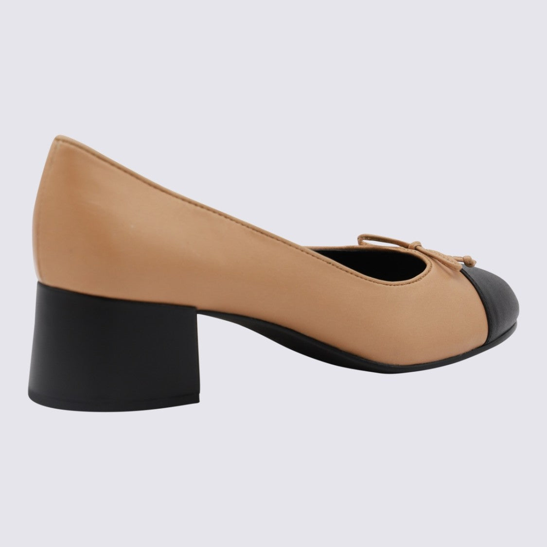 Tory Burch Brown And Black Leather Pumps