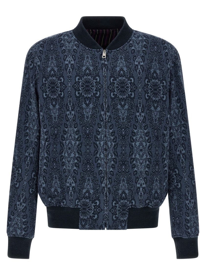 Etro Jacquard Pattern Bomber Jacket
