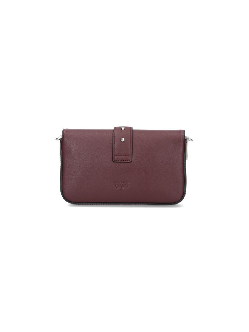 Pinko Burgundy Love Bag Slouchy Leather Bag