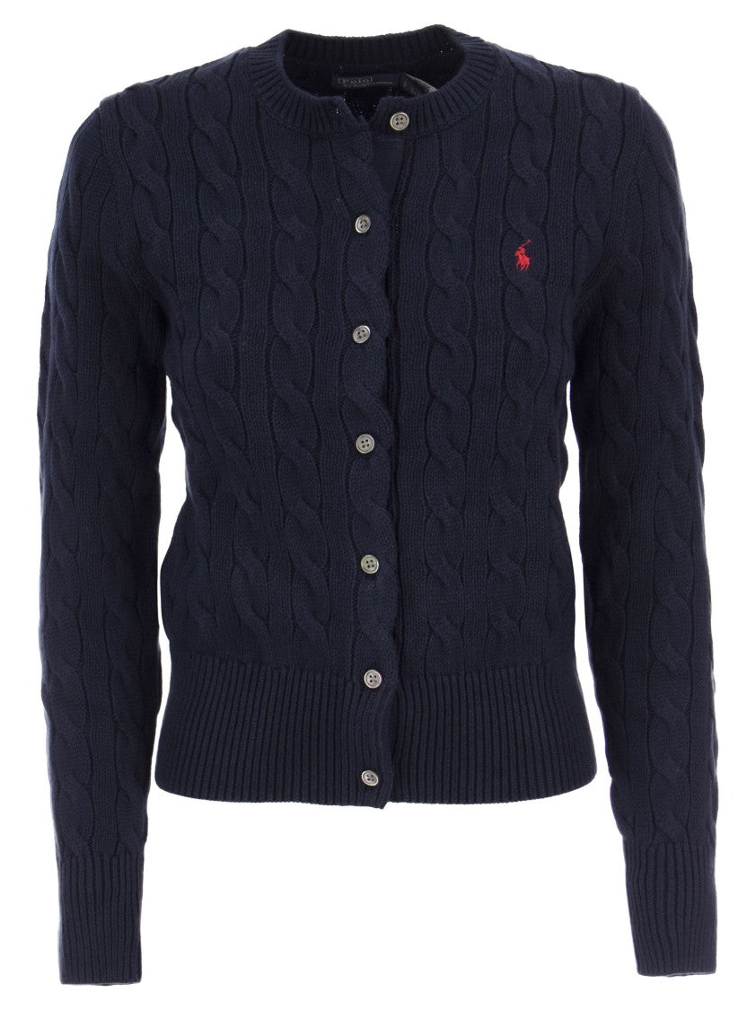 Polo Ralph Lauren Plaited Cardigan With Long Sleeves