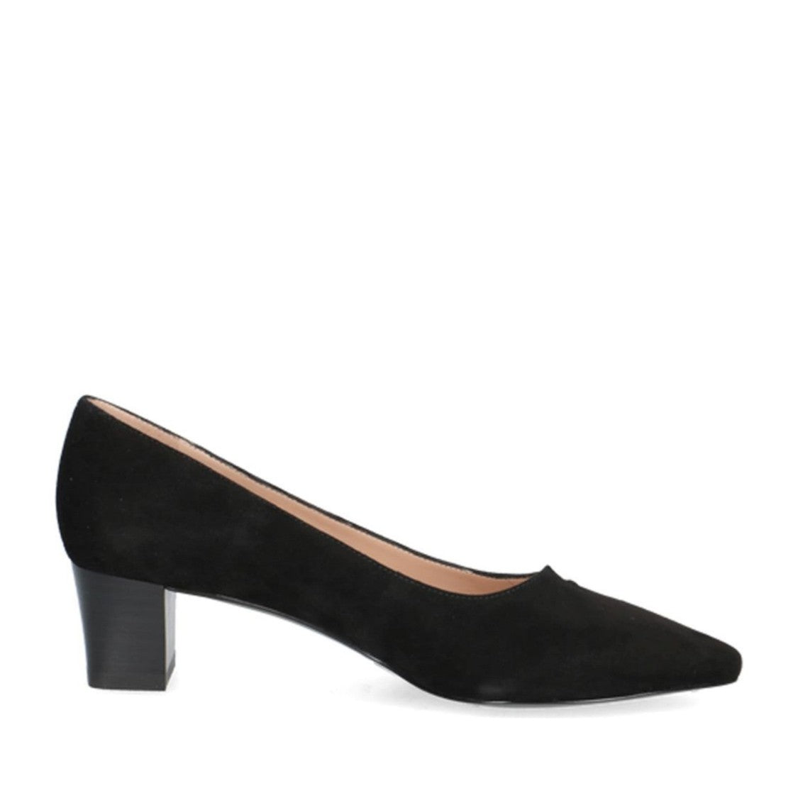 Peter Kaiser Black Pointed Toe Block Heel Leather Dress Pumps