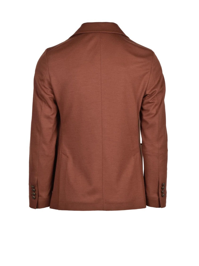 Circolo 1901 Brown Rounded Virgin Wool-Blend Blazer