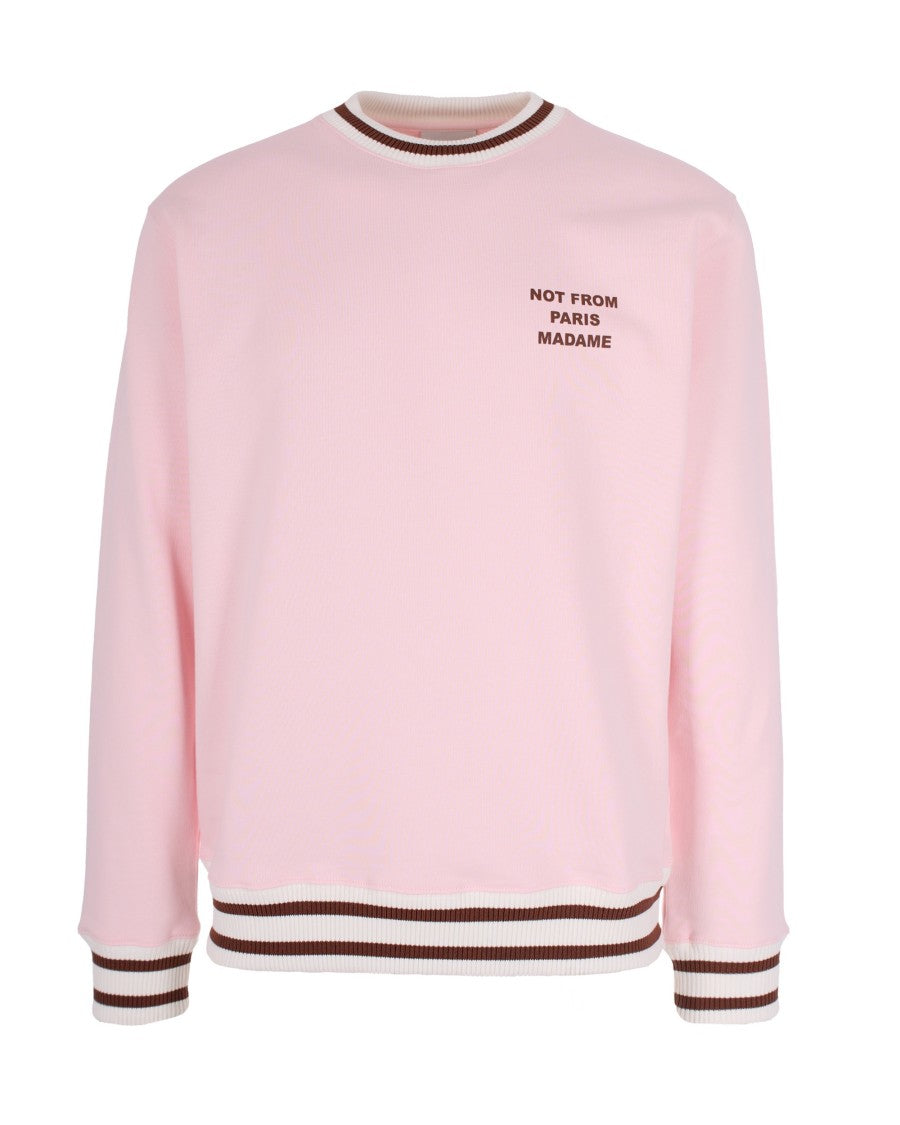 Drôle De Monsieur French Terry Sweatshirt With Slogan Print