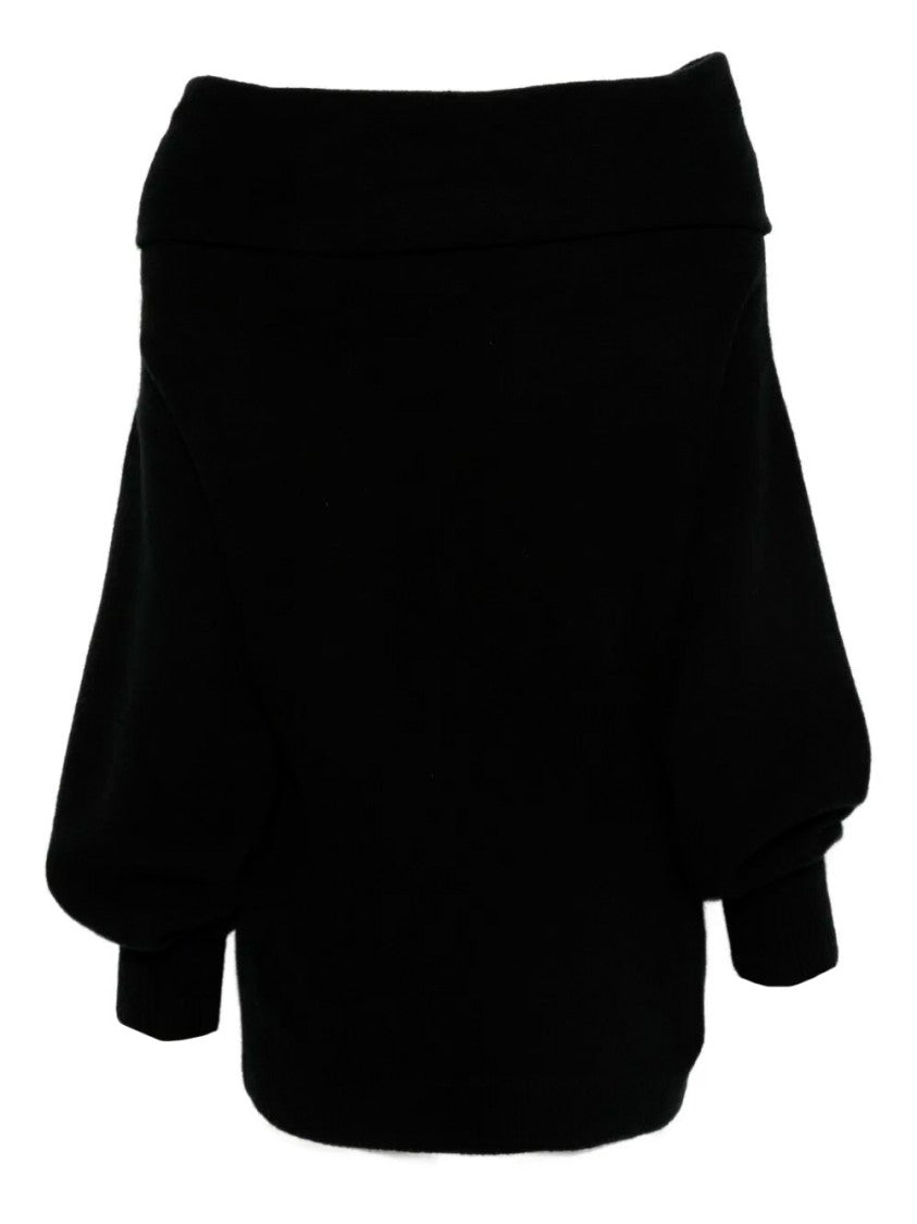 Malo Relaxed Fit Black Crew-Neck Sweater