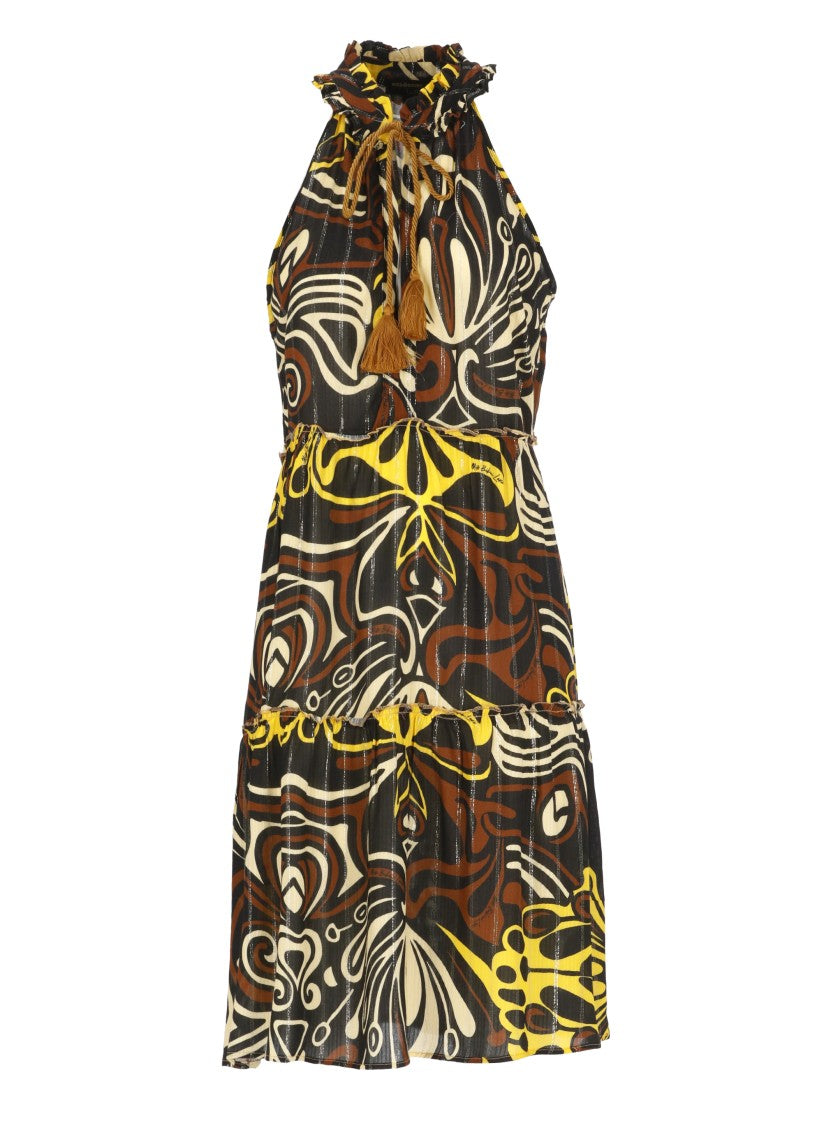 Miss Bikini Contrasting Lurex Viscose Caftan