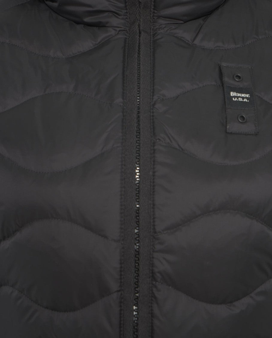 Blauer Wavy Quilted Down Jacket With Functional Hood