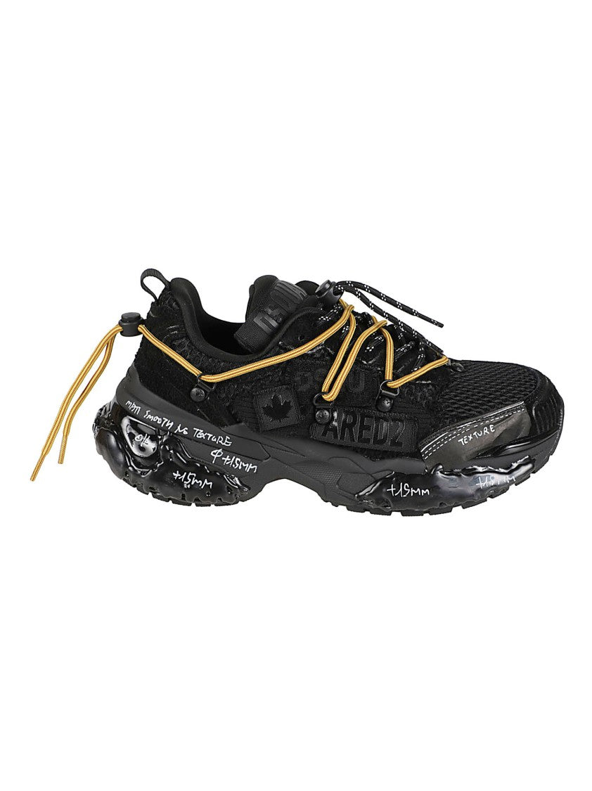 Dsquared2 Faster Calf Leather Accent Low-Top Sneakers