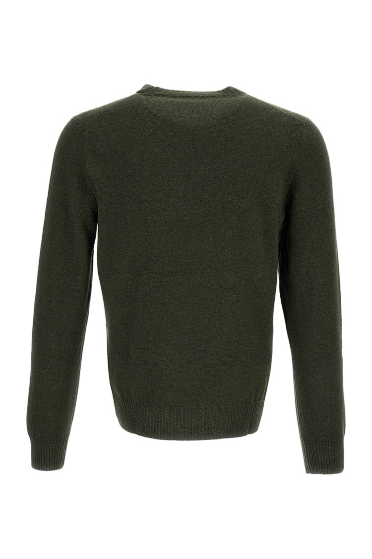Gran Sasso Green Wool-Blend Crewneck Sweater