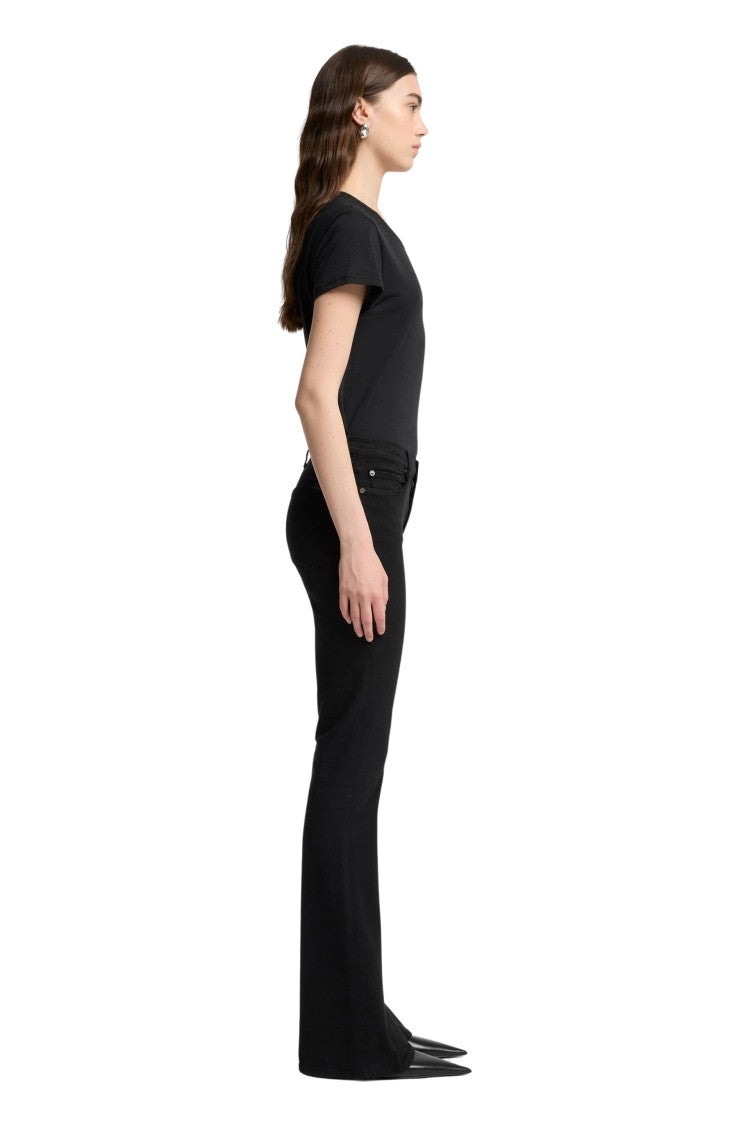7 For All Mankind Hw Ali Black High-Waisted Flared Jeans