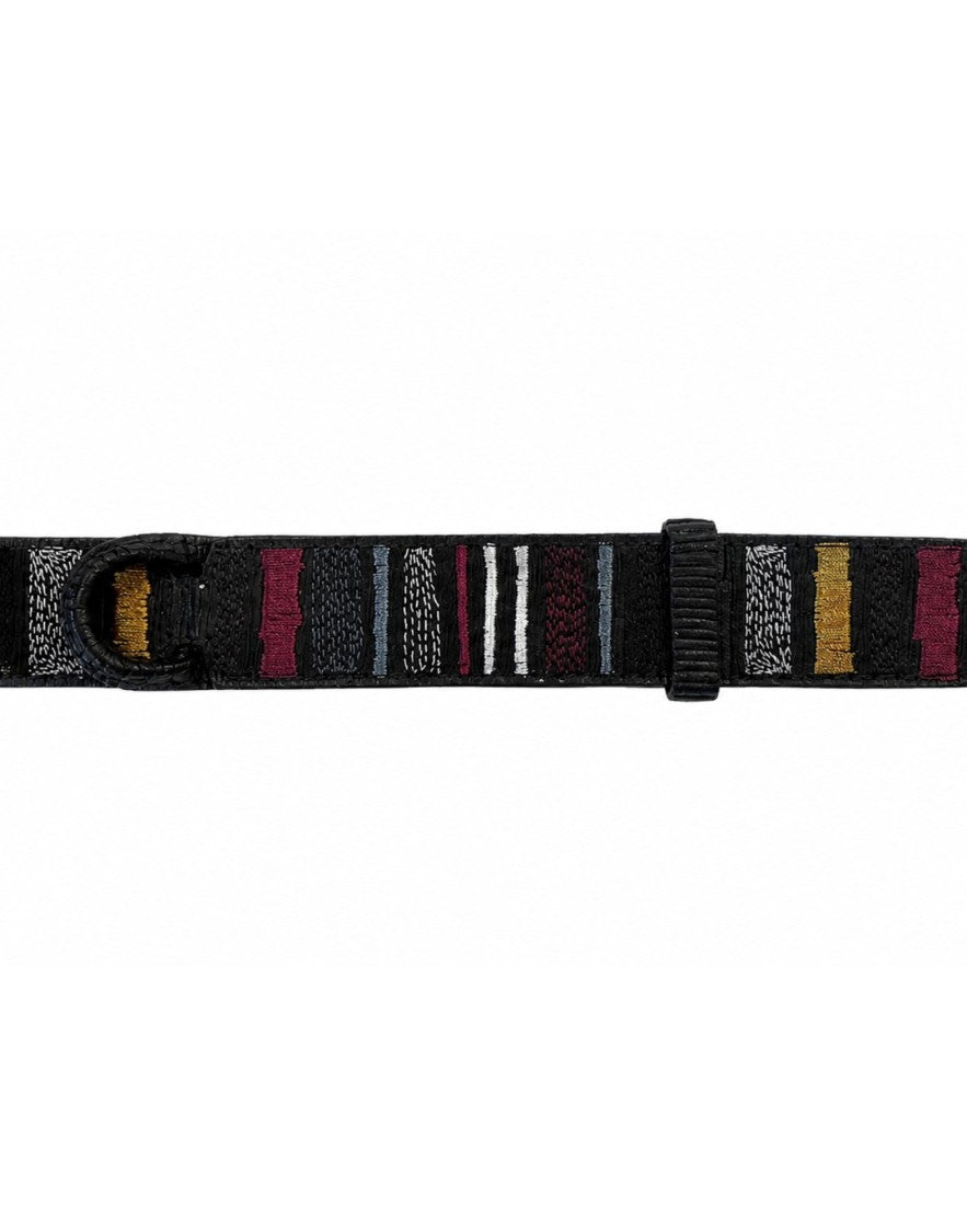 Orciani Multicolor Textured Leather Belt
