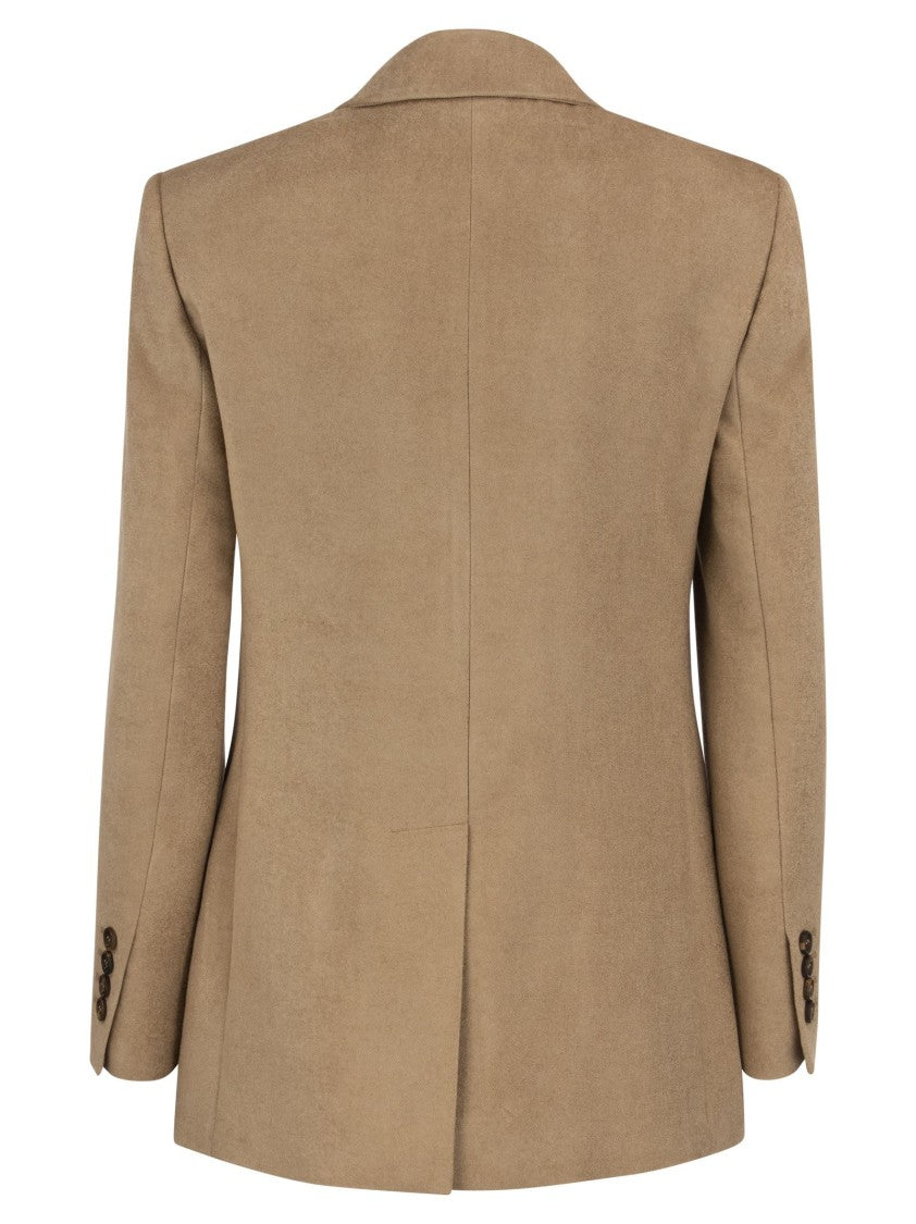 Brunello Cucinelli Double-Breasted Jacket With Necklace