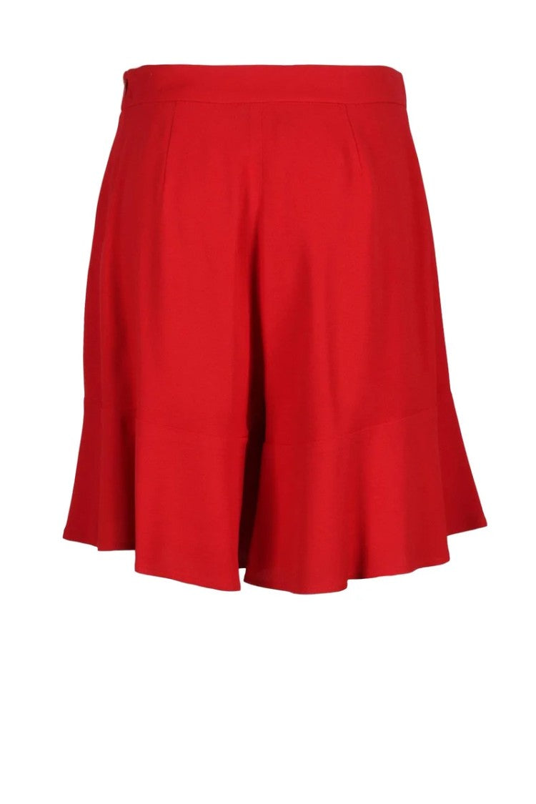 L Autre Chose Red Acetate/Viscose Bermuda Shorts