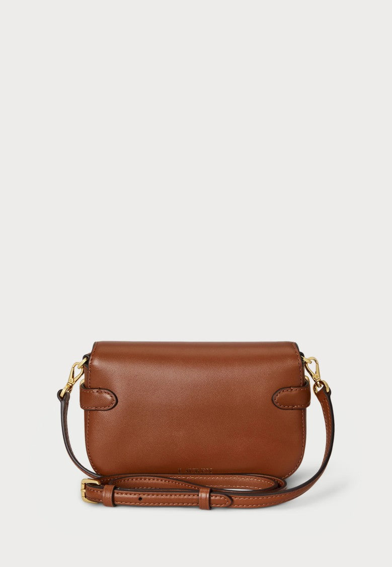 Lauren Ralph Lauren Brown Natural Smooth Leather Crossbody Bag