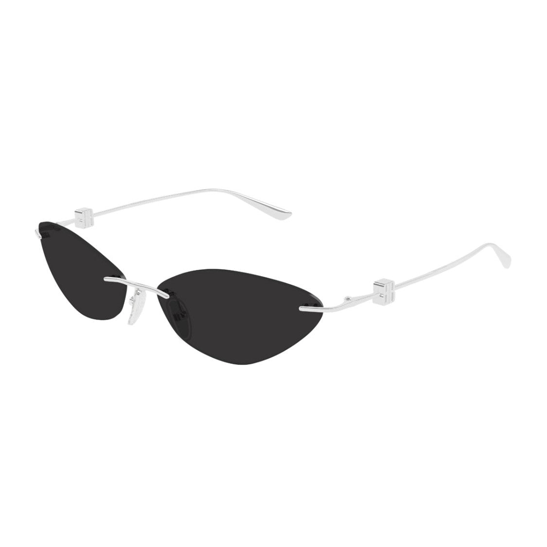 Balenciaga Refined Metal Frame Sunglasses With Cat-Eye Lenses