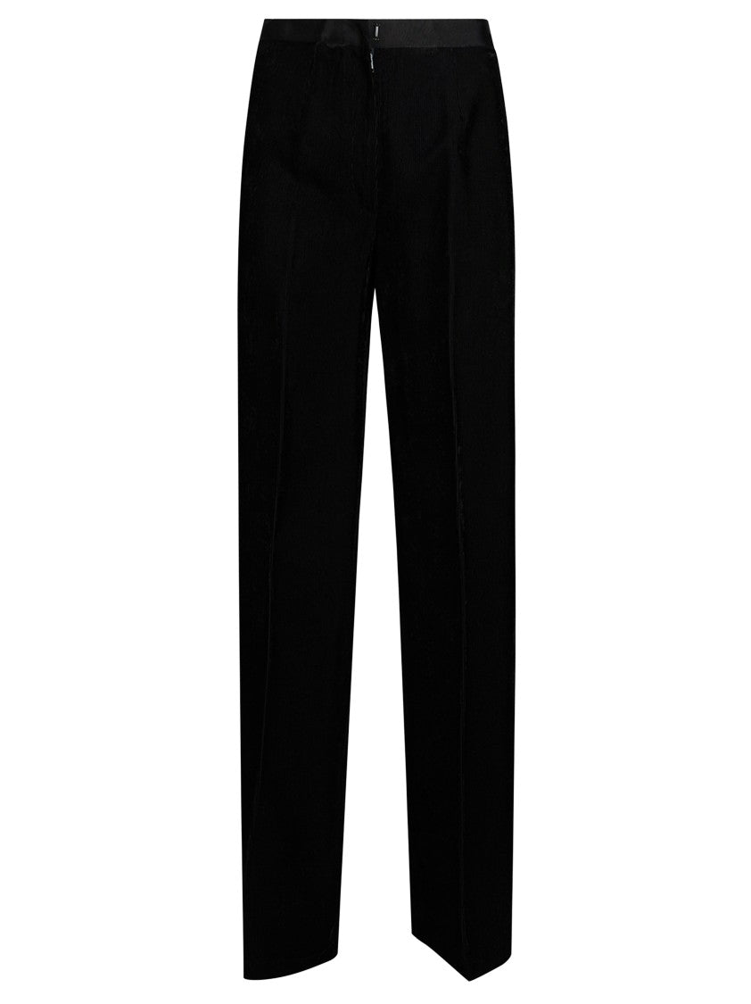 Forte Forte Fluid Ribbed Velvet High-Waist Trousers