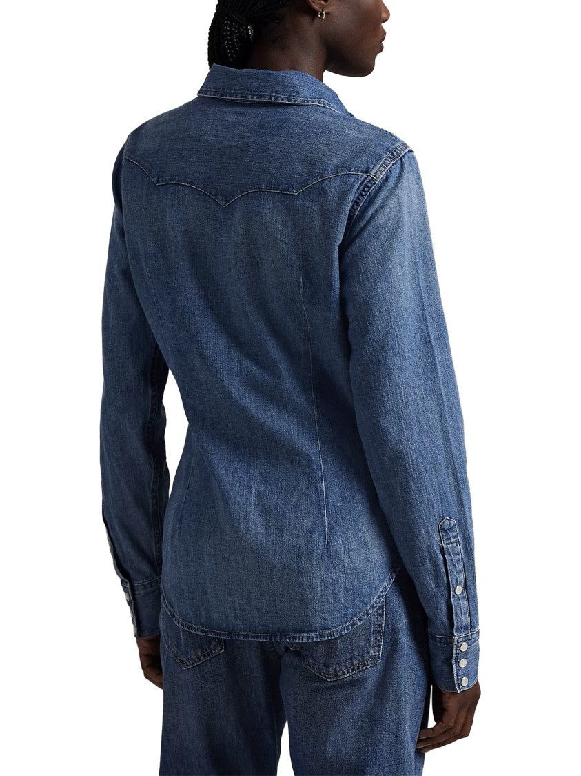 Polo Ralph Lauren Button-Front Denim Shirt With Western Yoke Detail