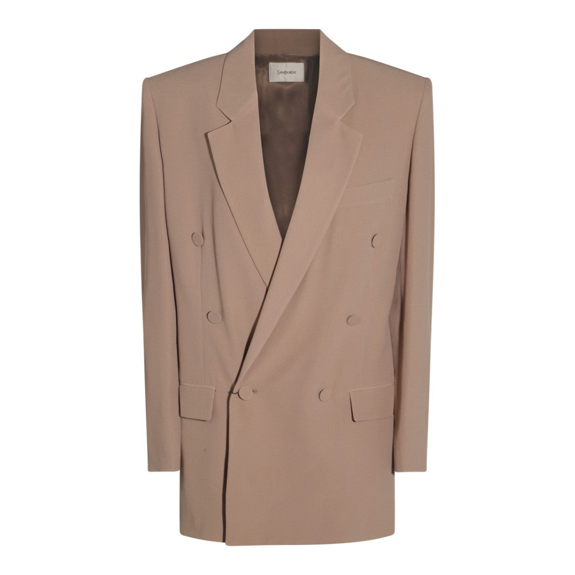 Saint Laurent Double-Breasted Tailored Jacket With Flap Pockets