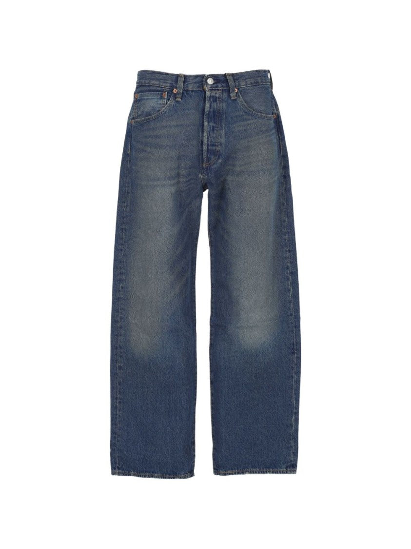 Levi's Straight-Leg Blue Denim Jeans With Five-Pocket Styling