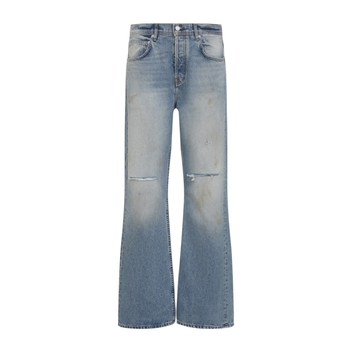 Enfants Riches Déprimés Wide Flare Leg Jeans With Distressed Details