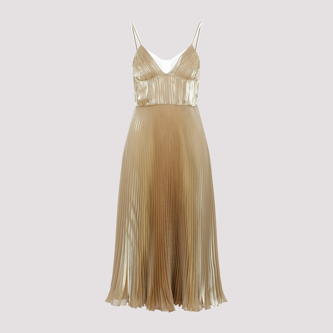 Prada Metallic Yellow Dress