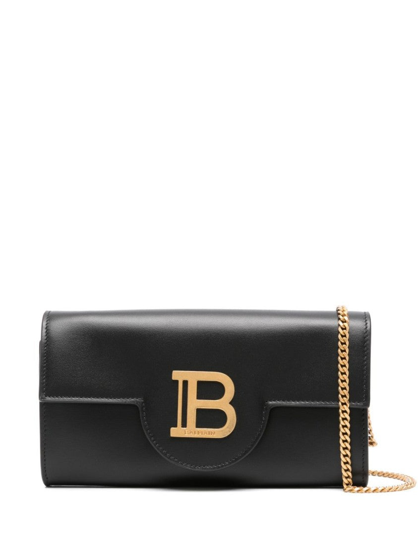 Balmain Foldover Black Shoulder Bag