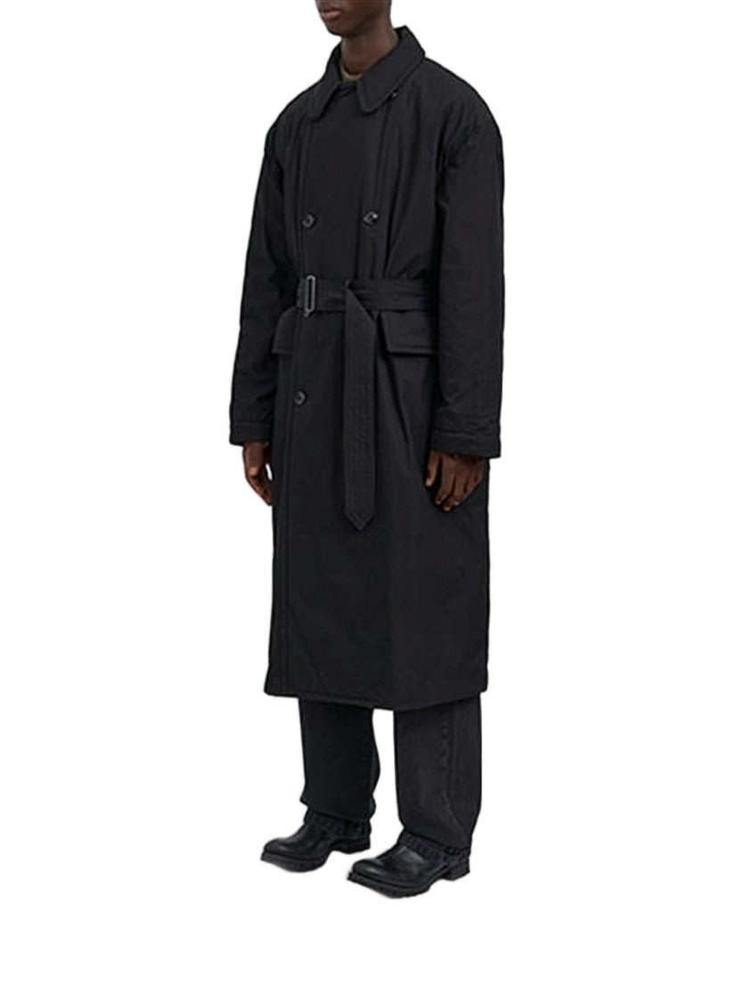 Our Legacy Long Double-Breasted Coat With Quilted Lining