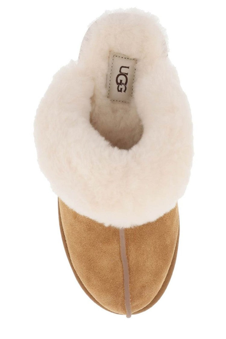 Ugg Soft Suede Mules With Plush Shearling Lining