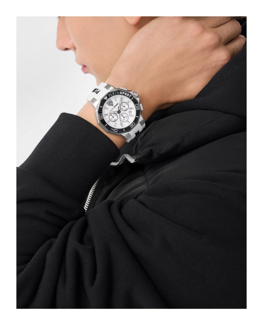 Plein Sport Titan Chronograph Watch With Stainless Steel Case