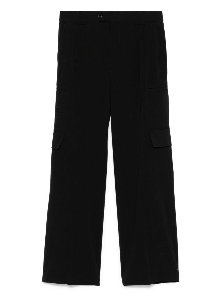 Namacheko Wide-Leg Tailored Pants With Concealed Fastening And Flap Pockets