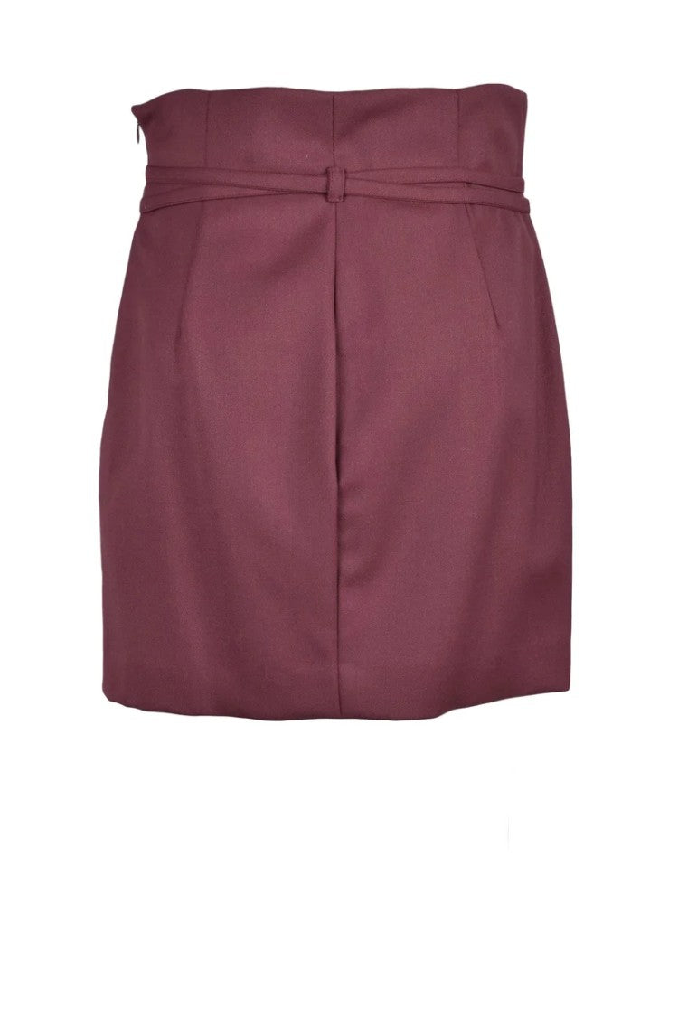Erika Cavallini Red High-Waist Polyester Mini Skirt