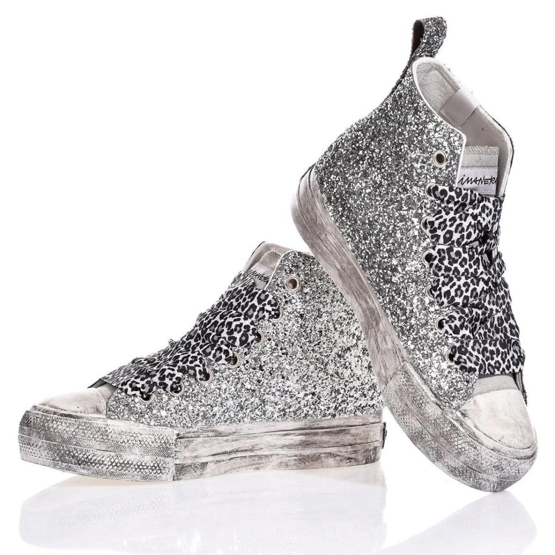 Mimanera Airlines Platform Denim Patch Sneakers