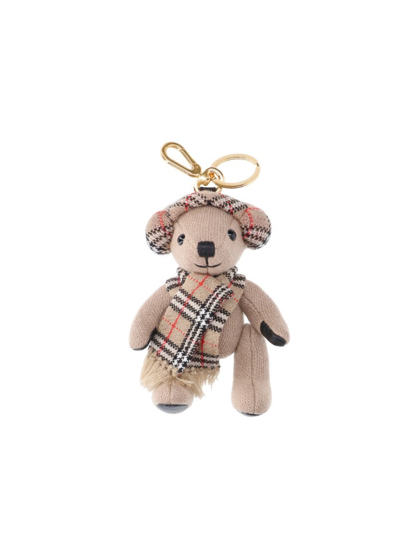 Burberry Multicolor Thomas Check Bear Key Charm