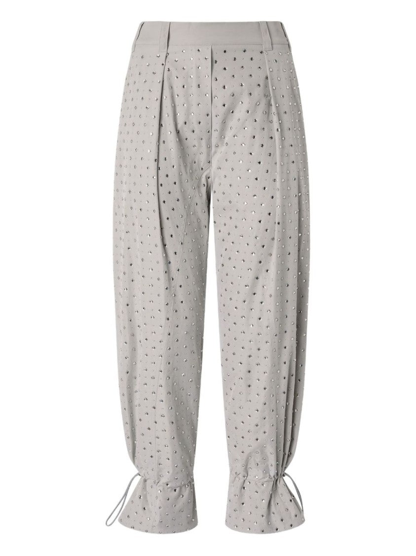 Pinko Balloon Trousers With Rhinestone Embellishments