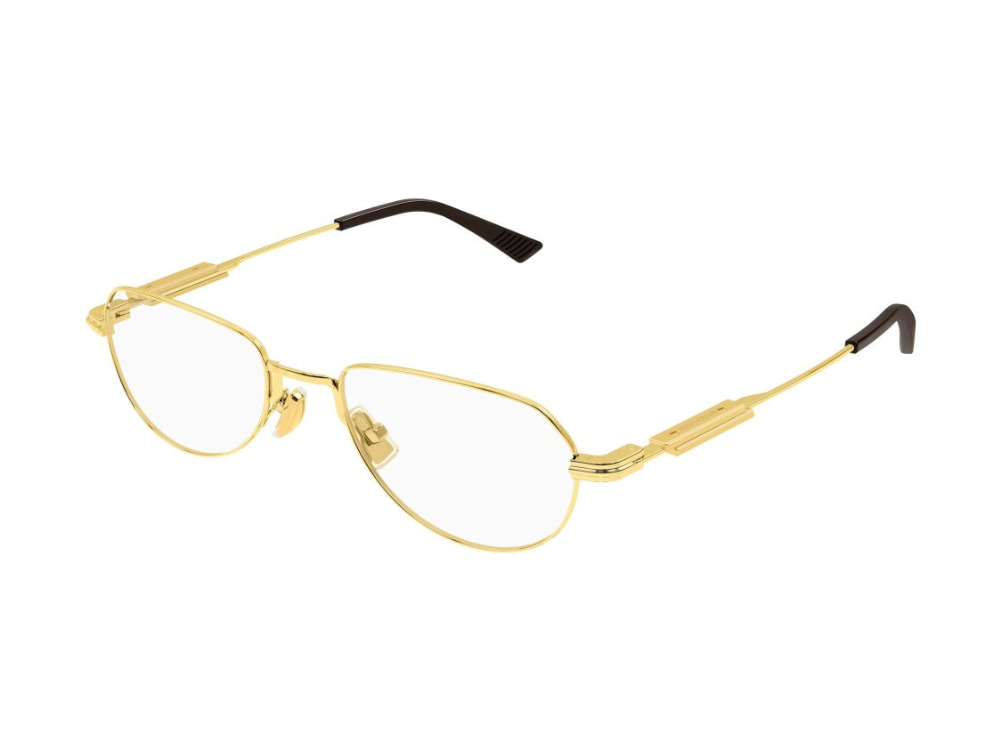 Bottega Veneta Bv1510o Gold Geometric Metal Frame Eyeglasses