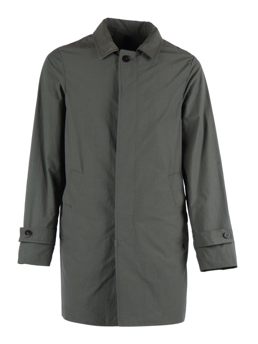 Camplin Concealed Button Mid Length Coat