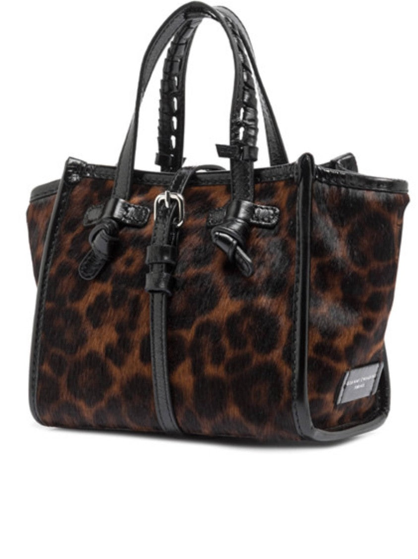 Gianni Chiarini Brown Miss Marcella Leopard Print Tote Bag