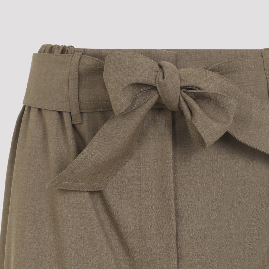 Max Mara High-Waist Wide-Leg Trousers With Fabric Belt Detail