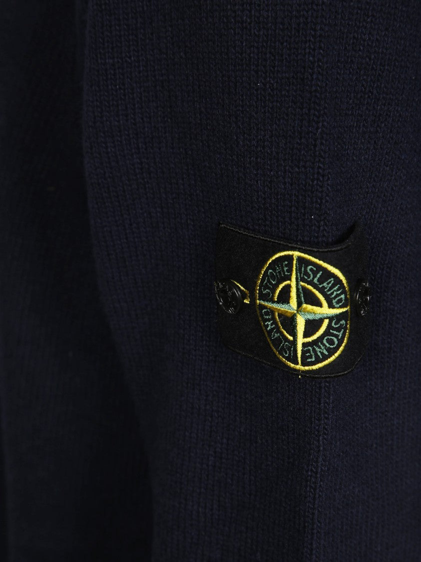 Stone Island Relaxed Fit Ribbed Crew Neck Sweater