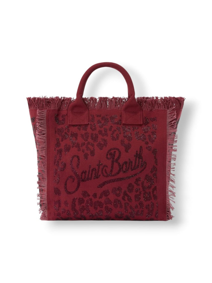 Mc2 Saint Barth Red Vanity Cotton Shoulder Bag
